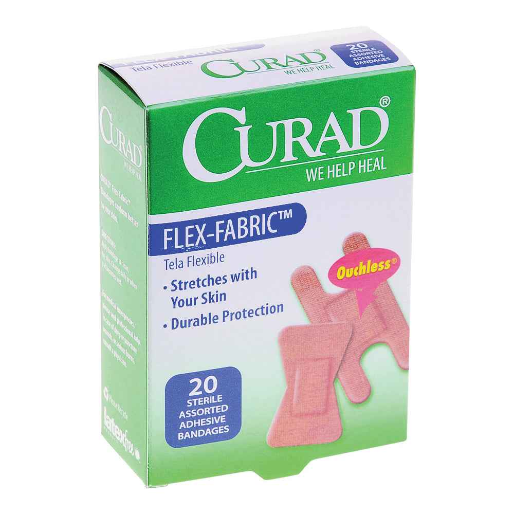 Curad Flex-Fabric Fingertip &amp; Knuckle Bandages, Heavy-Duty Protection – 20 Count