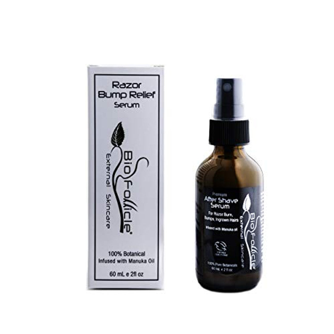 Bio Follicle After Shave Serum Razor Bump &amp; Burn Relief Facial Care Solution - Manuka Oil, Tea Tree, Lavender, Aloe Vera - Cool &amp; Smooth Skin - Helps Prevent Bumps, Redness, Drying, Ingrown Hair by Pasteur Pharmacy