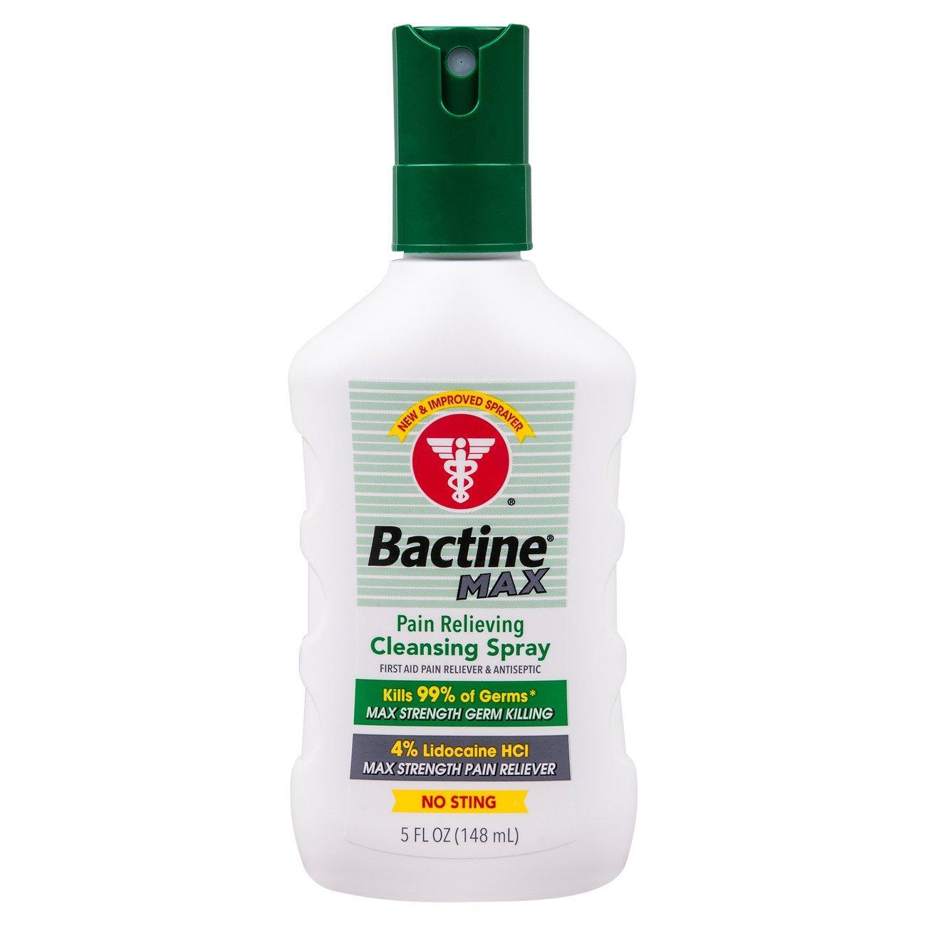 Bactine Max Cleansing Spray, Pain Relieving, 5 Fluid Ounce by Pasteur Pharmacy