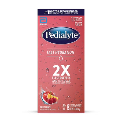 Pedialyte® Electrolyte Powder Packs – Fruit Punch Flavor