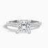 Asta 3.5 Carat Princess Cut Side Stone Pave Lab Grown Diamond Ring in 14k White Gold  DestGlow