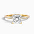 Asta 1 Carat Princess Cut Side Stone Pave Lab Grown Diamond Ring in 10k Yellow Gold  DestGlow