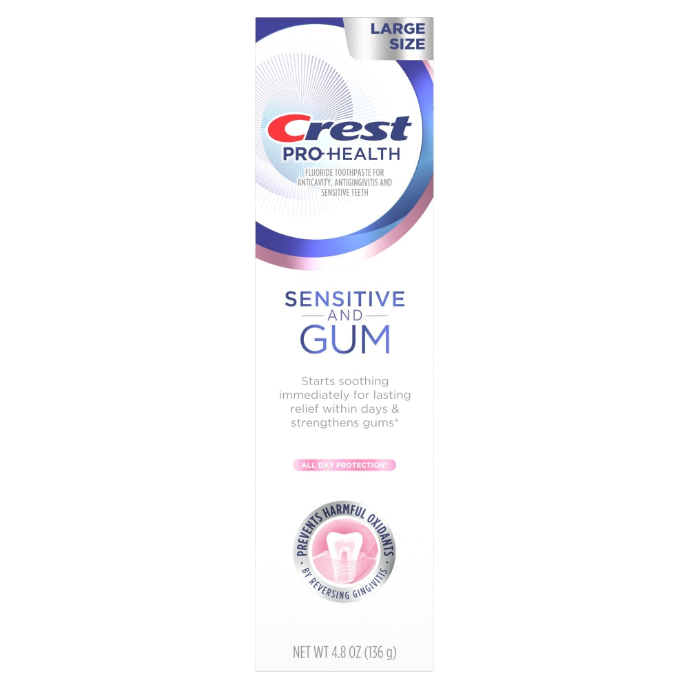Crest Toothpaste, Sensitive And Gum, All Day Protection, Large Size by Pasteur Pharmacy