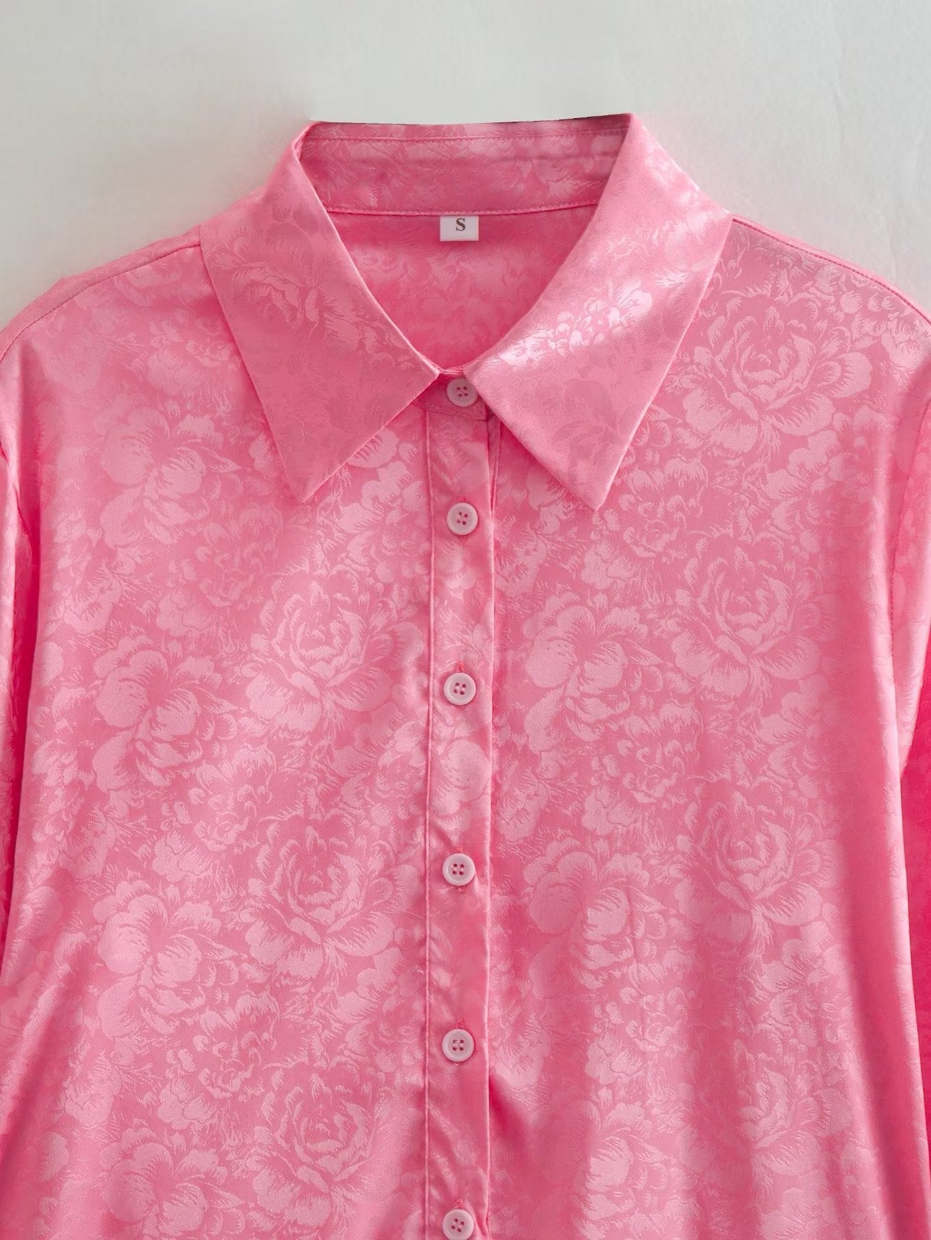 Autumn Women Clothing Surface Jacquard Waist Lace up Office Shirt by Ragazza