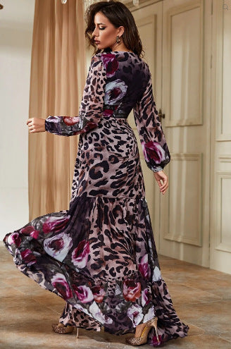 Leopard Print Long Sleeve Dress by Ragazza