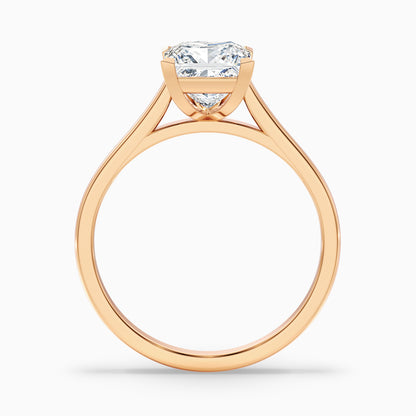 Lux 3.5 Carat Princess Cut Solitaire Moissanite Engagement Ring in Platinum