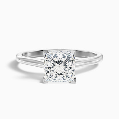 Frey 2.5 Carat Princess Cut Solitaire Lab Grown Diamond Ring in 10k Rose Gold