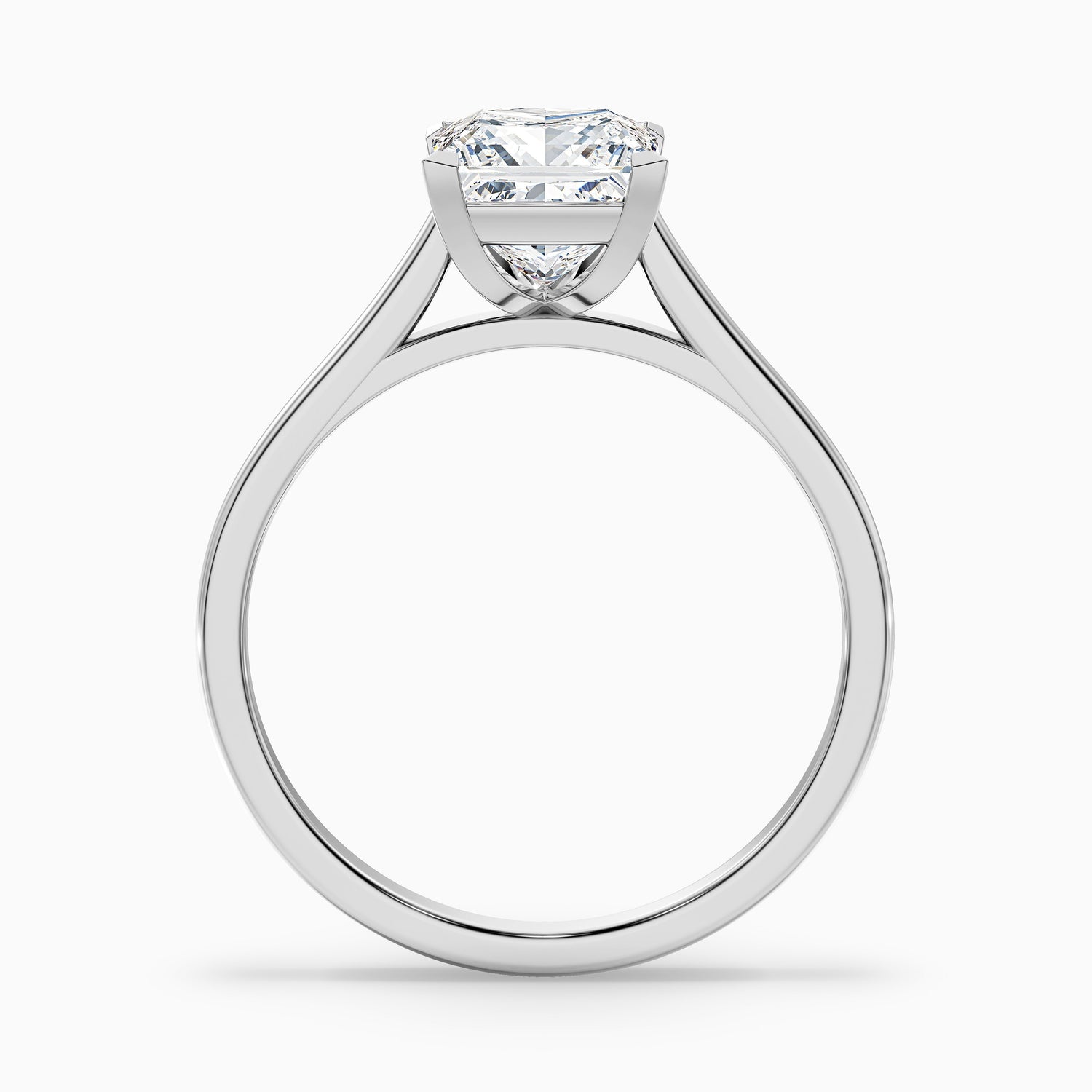 Frey 4.5 Carat Princess Cut Solitaire Lab Grown Diamond Ring in 14k White Gold