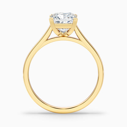 Frey 2 Carat Princess Cut Solitaire Lab Grown Diamond Ring in 10k Yellow Gold