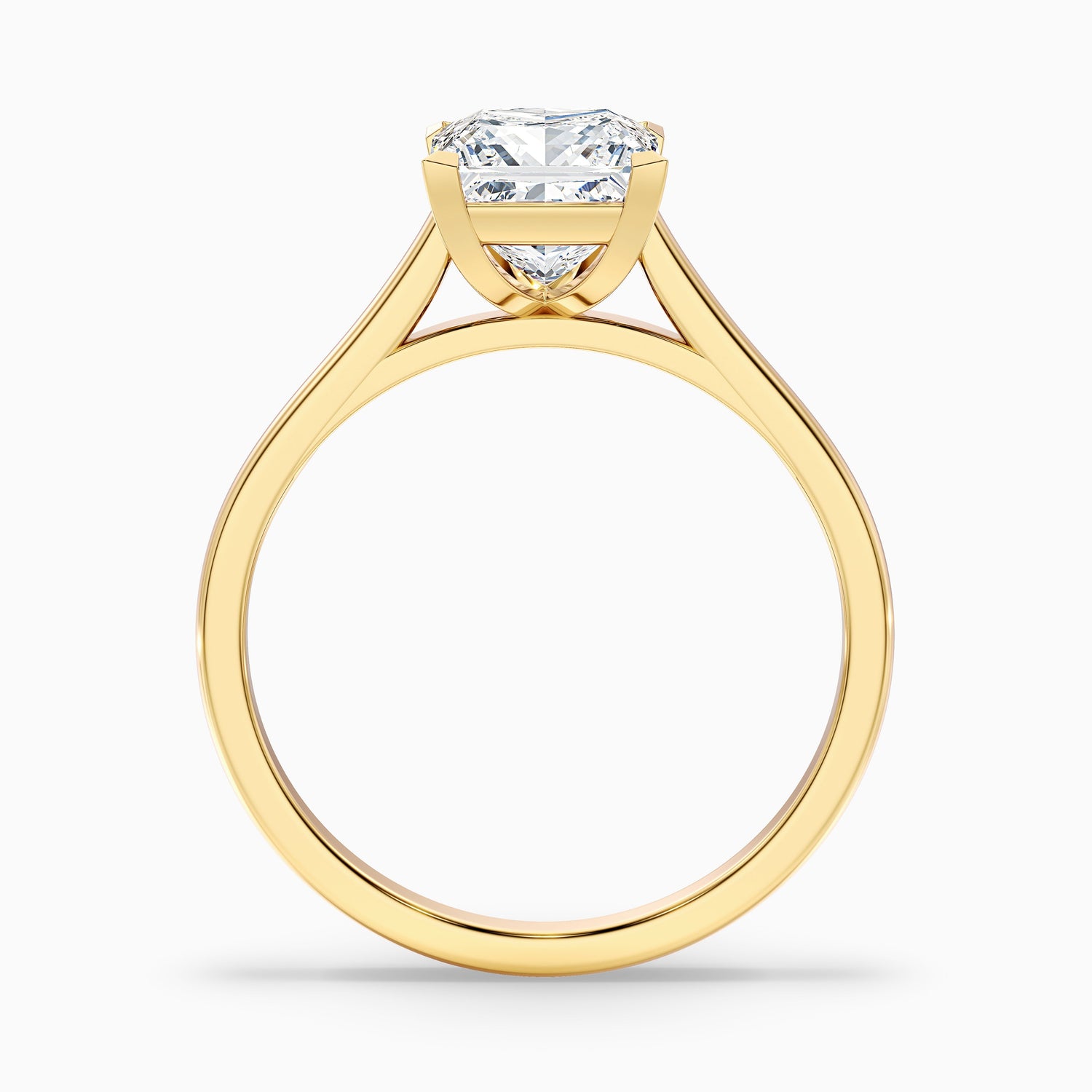 Lux 3.5 Carat Princess Cut Solitaire Moissanite Engagement Ring in Platinum