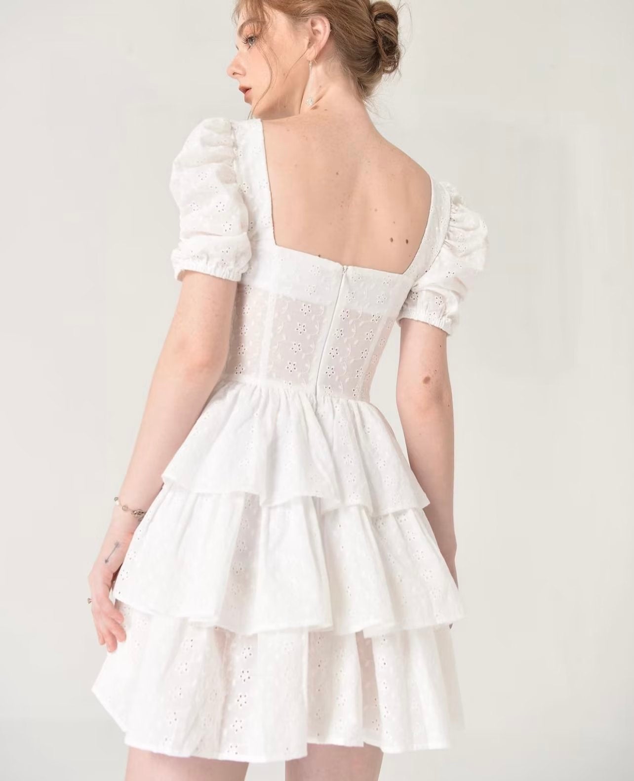 ThreeDimensional Boning Corset Embroidered Waist OnePiece Culotte Women Spring Summer Slimming Pleated Hollow Out Cutout Dress by Ragazza
