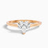 Esha 2.5 Carat Heart Shaped Solitaire Lab Grown Diamond Ring in 18k Rose Gold  DestGlow