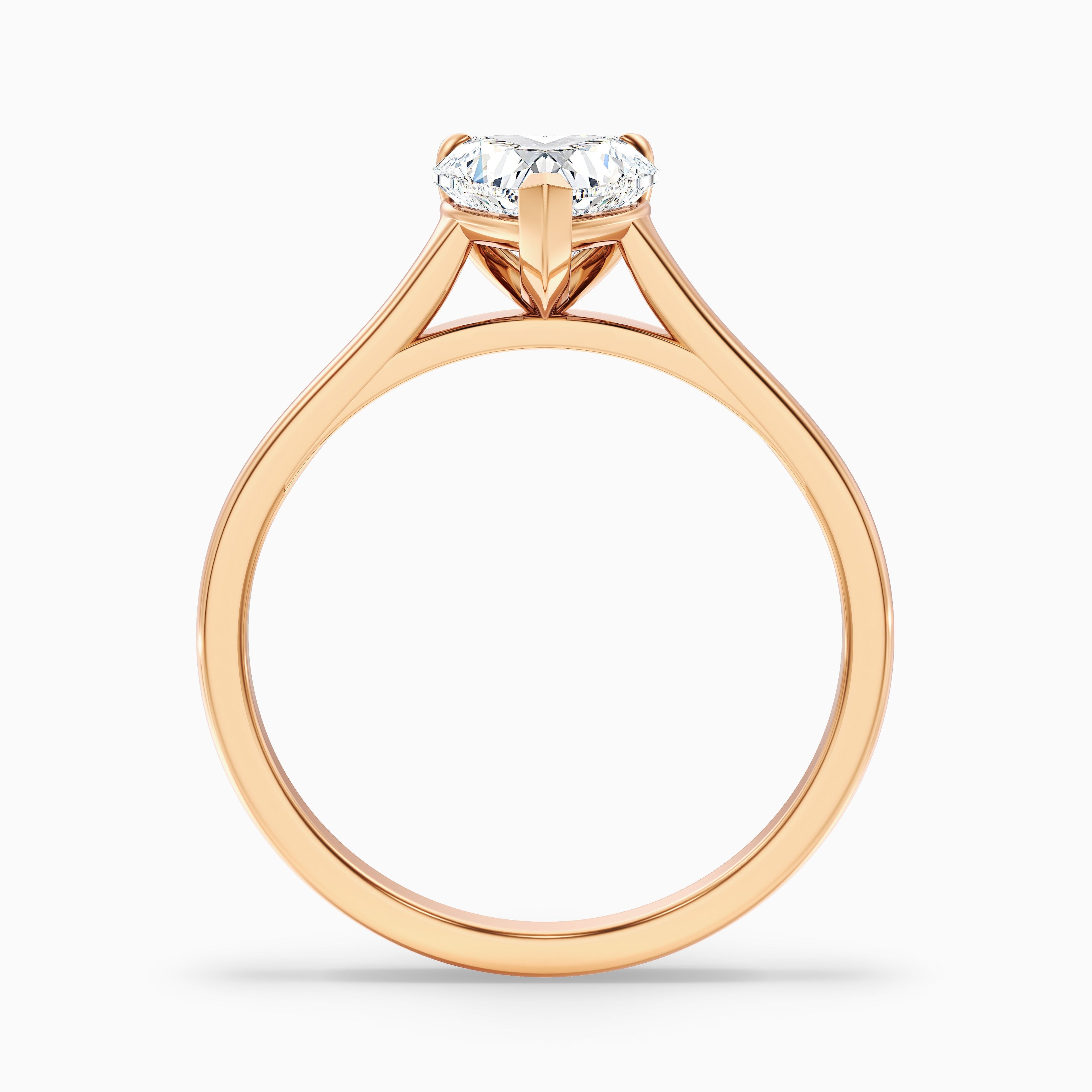 Mia 2.5 Carat Heart Shaped Solitaire Moissanite Engagement Ring in Platinum