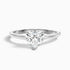 Esha 1.5 Carat Heart Shaped Solitaire Lab Grown Diamond Ring in 10k White Gold  DestGlow