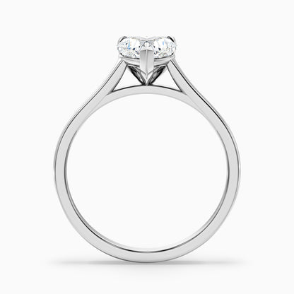 Esha 2 Carat Heart Shaped Solitaire Lab Grown Diamond Ring in 14k Rose Gold