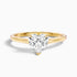 Amey 10 Carat Heart Shaped Solitaire Moissanite Engagement Ring in 10k Yellow Gold  DestGlow