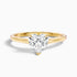 Esha 2.5 Carat Heart Shaped Solitaire Lab Grown Diamond Ring in 18k Yellow Gold  DestGlow