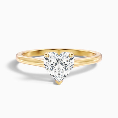 Esha 4.5 Carat Heart Shaped Solitaire Lab Grown Diamond Ring in 18k Rose Gold