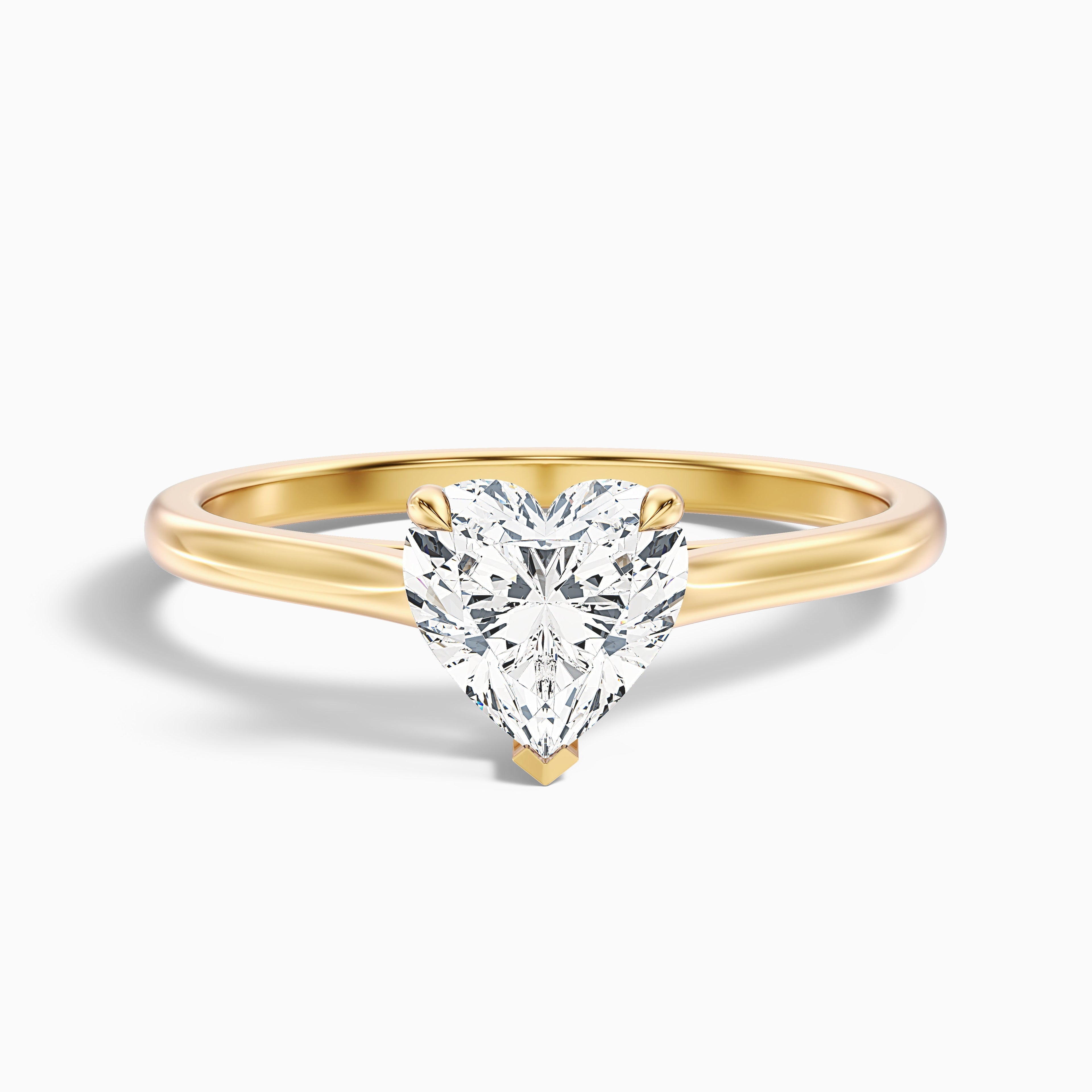 Esha 4.5 Carat Heart Shaped Solitaire Lab Grown Diamond Ring in 10k Rose Gold