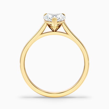 Mia 2 Carat Heart Shaped Solitaire Moissanite Engagement Ring in 18k Rose Gold