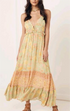 Spring Rayon Positioning Floral Flounce Tassel Dress by Ragazza