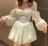 Women White Sexy Tulle Dress Summer Sexy Pleated Tube Top Cami Dress by Ragazza