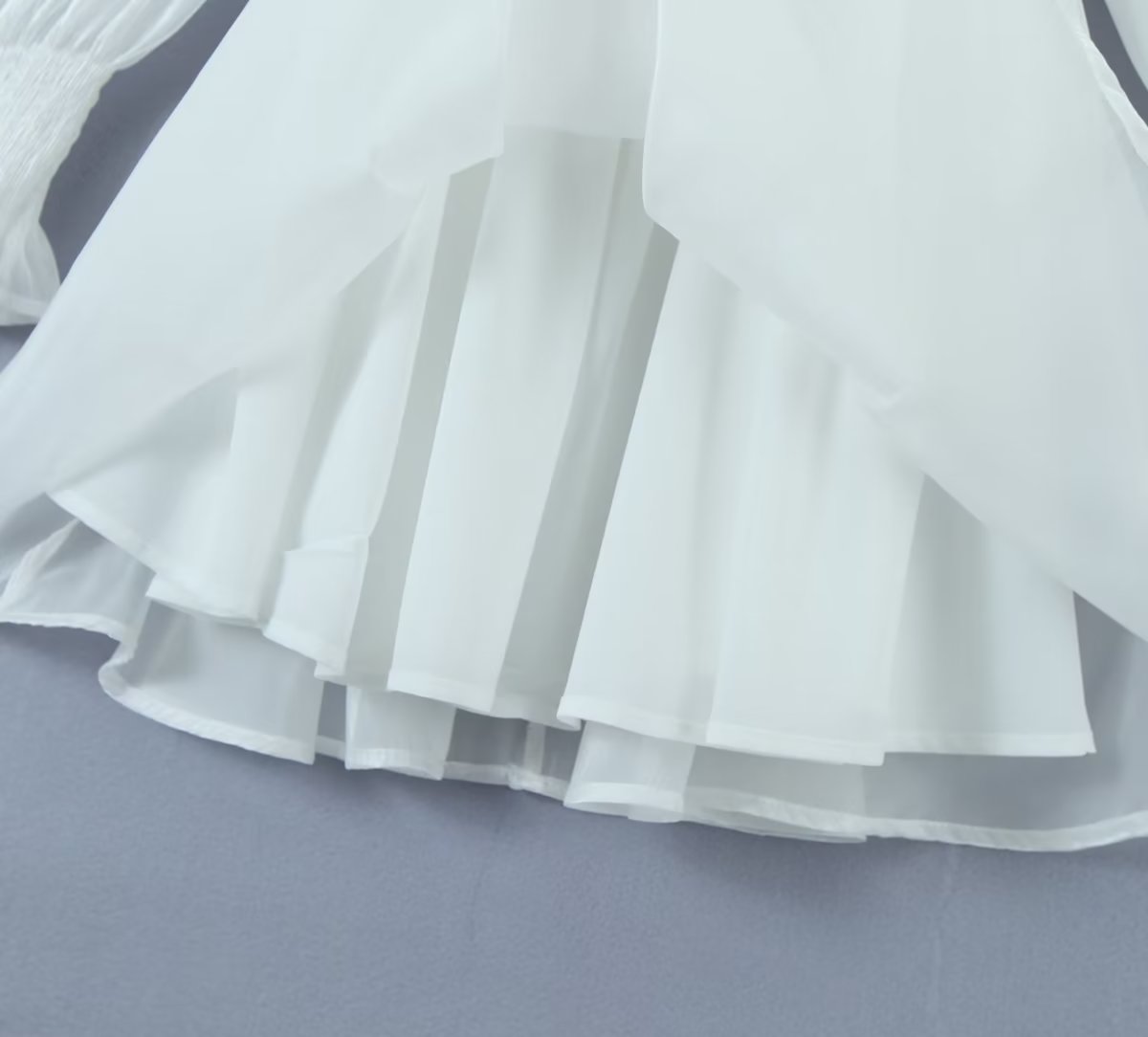 Women White Sexy Tulle Dress Summer Sexy Pleated Tube Top Cami Dress by Ragazza