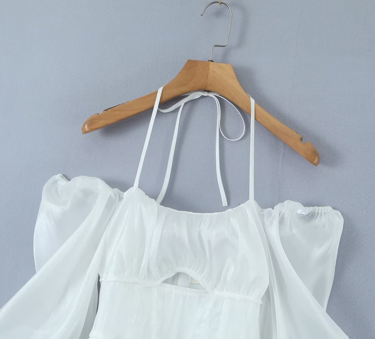 Women White Sexy Tulle Dress Summer Sexy Pleated Tube Top Cami Dress by Ragazza