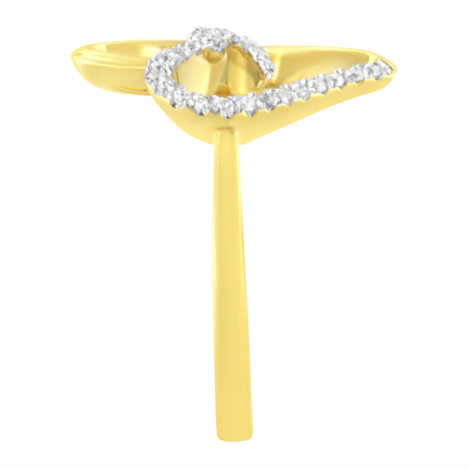 14KT Yellow Gold 1/10 ctw. Diamond Heart Shape Ring (K-L, I1-I2) - Size 7 by Bids.com