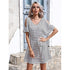 Women Spring Summer Explosions Foreign Trade Slim Striped Dress by Ragazza