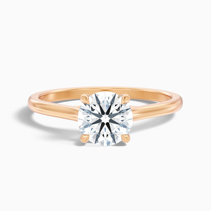 Zara 3.5 Carat Round Solitaire Moissanite Engagement Ring in 18k White Gold