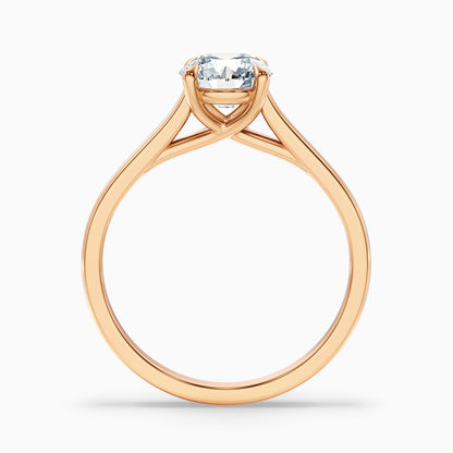 Elena 1 Carat Round Solitaire Lab Grown Diamond Ring in 10k Yellow Gold