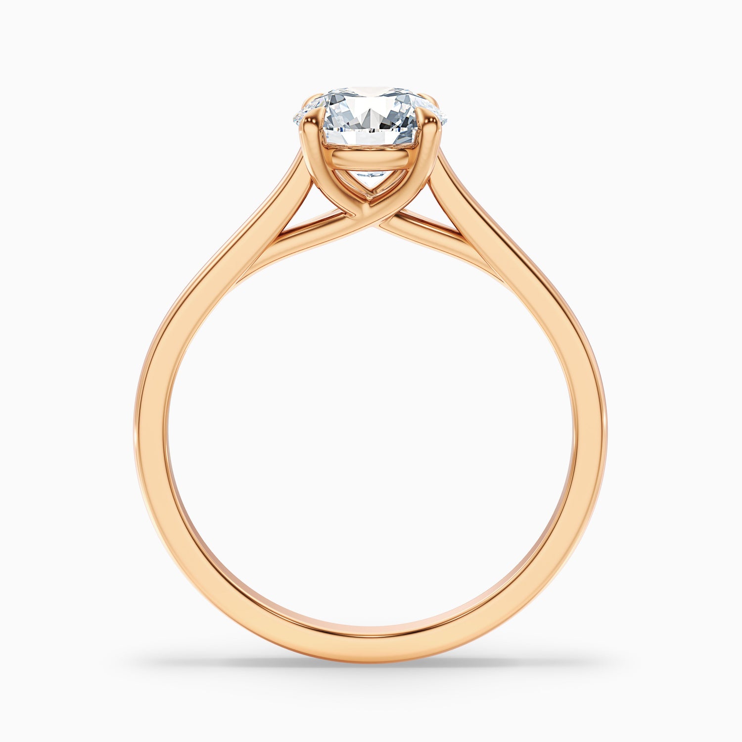 Elena 1 Carat Round Solitaire Lab Grown Diamond Ring in 10k White Gold