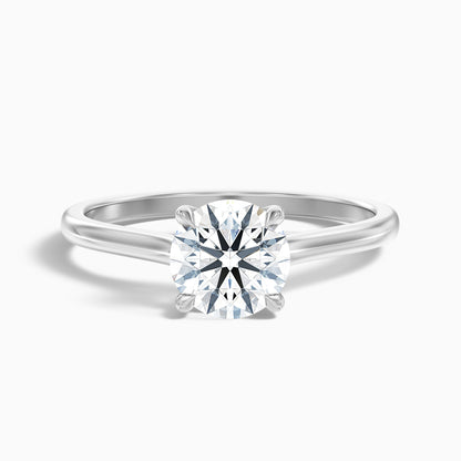 Elena 2 Carat Round Solitaire Lab Grown Diamond Ring in 14k Yellow Gold
