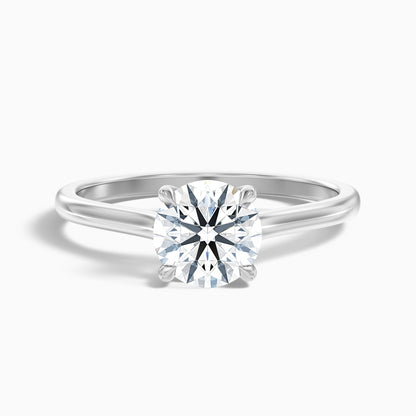 Zara 5 Carat Round Solitaire Moissanite Engagement Ring in 14k Yellow Gold