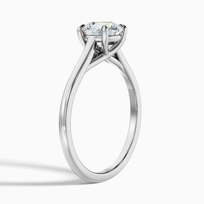 Zara 5.5 Carat Round Solitaire Moissanite Engagement Ring in 18k White Gold
