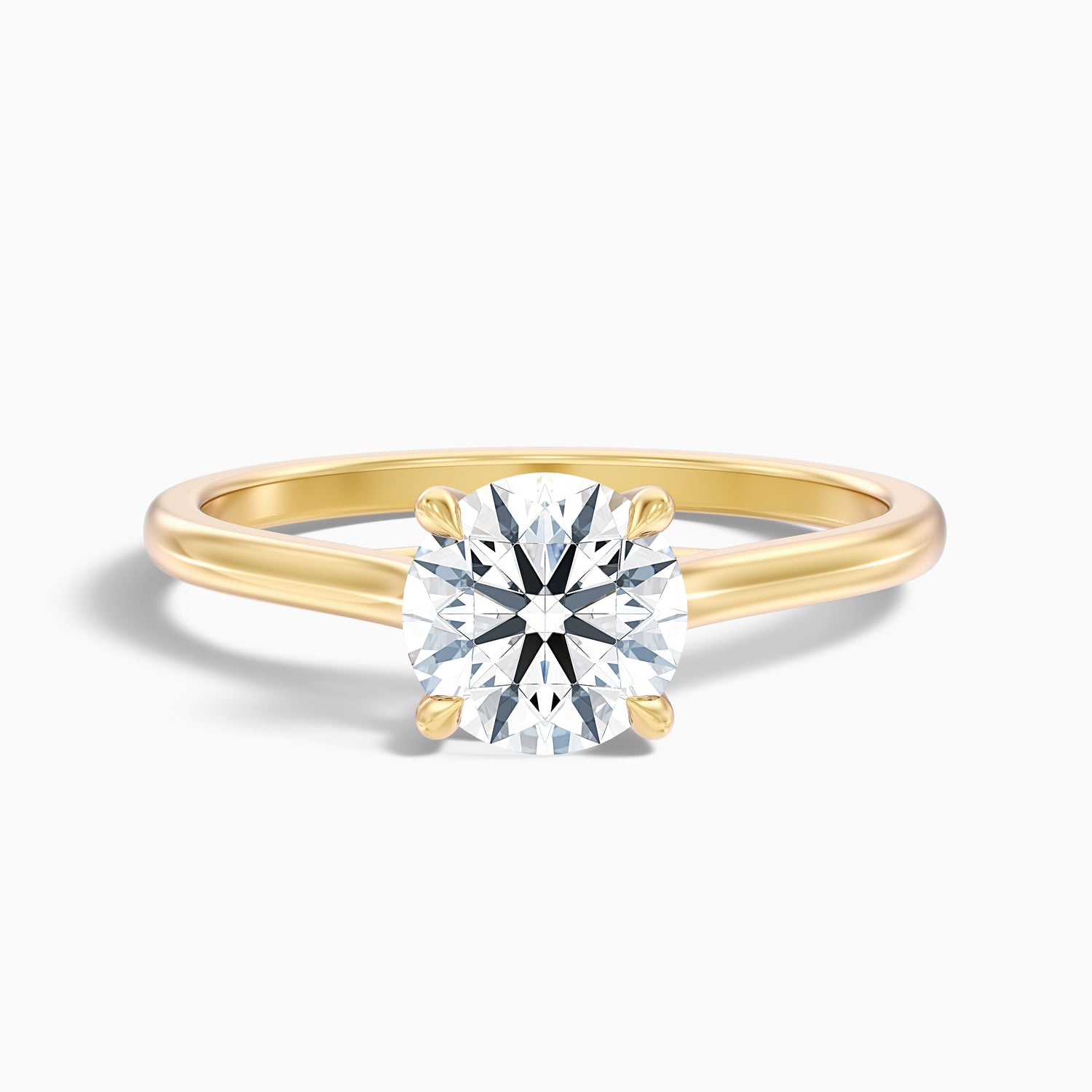 Elena 5 Carat Round Solitaire Lab Grown Diamond Ring in Platinum