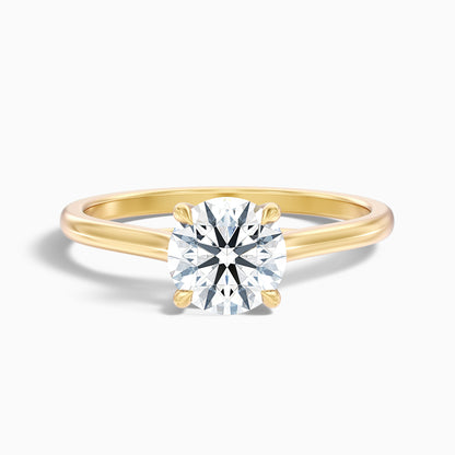 Elena 5 Carat Round Solitaire Lab Grown Diamond Ring in Platinum