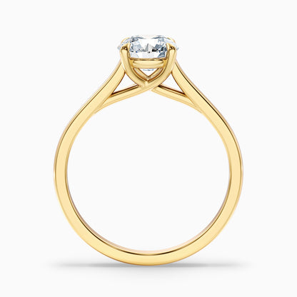 Zara 1 Carat Round Solitaire Moissanite Engagement Ring in 18k Rose Gold