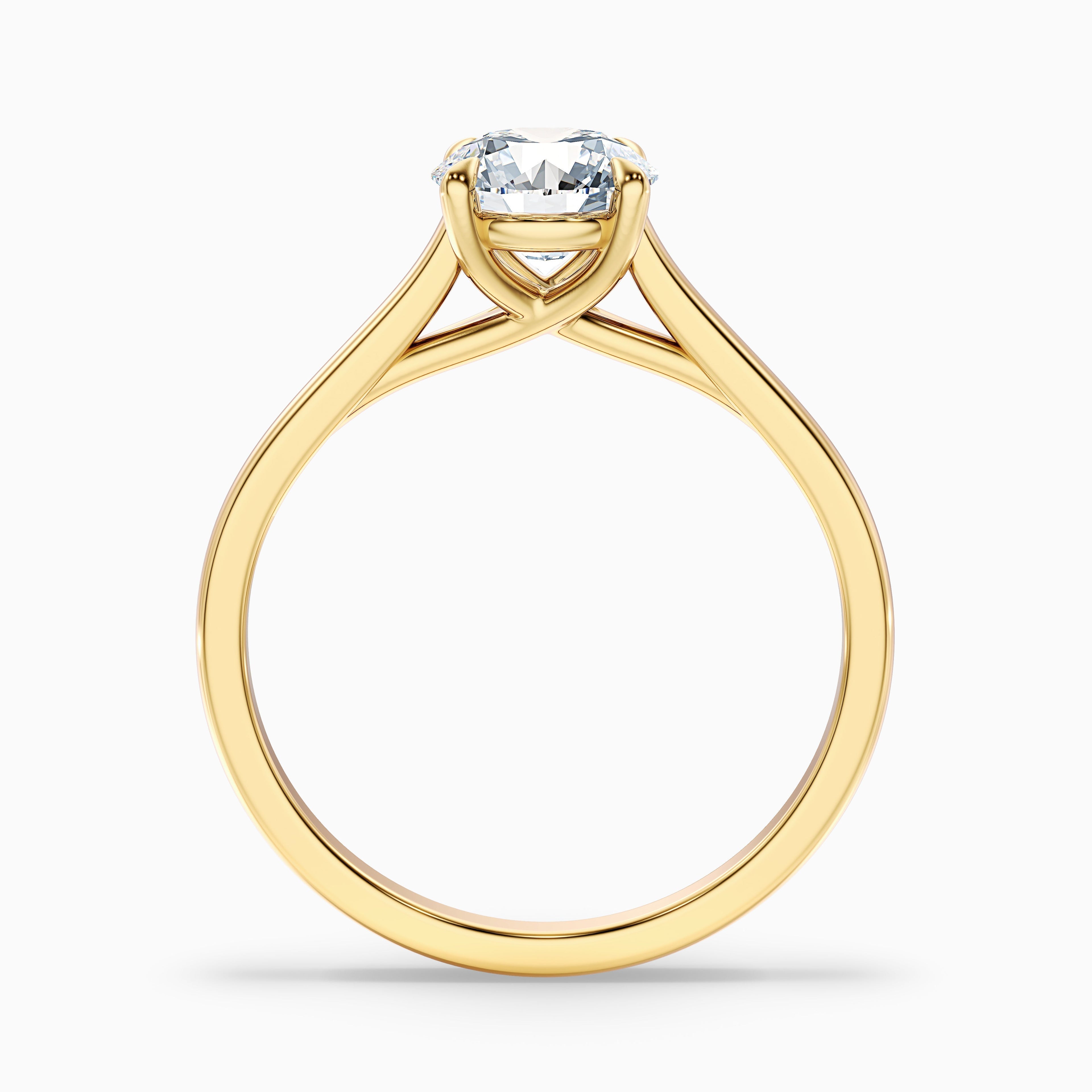 Zara 1.5 Carat Round Solitaire Moissanite Engagement Ring in 925 Sterling Silver