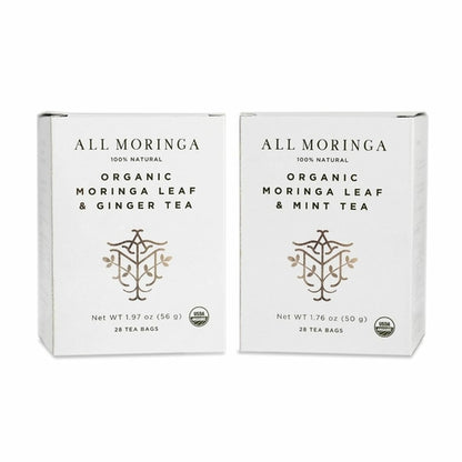 Miracle Tree's Organic Moringa Tea - Mint & Chamomile Flavor, 25 Tea Bags