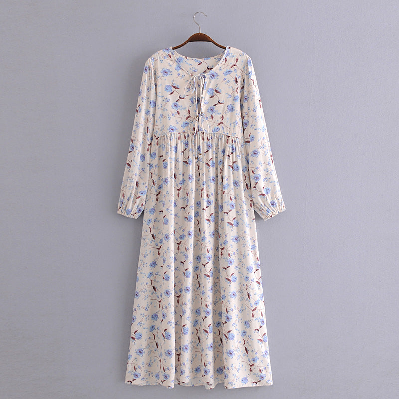 Maxi Dress Elegant Floral Dress Women Spring Autumn by Ragazza