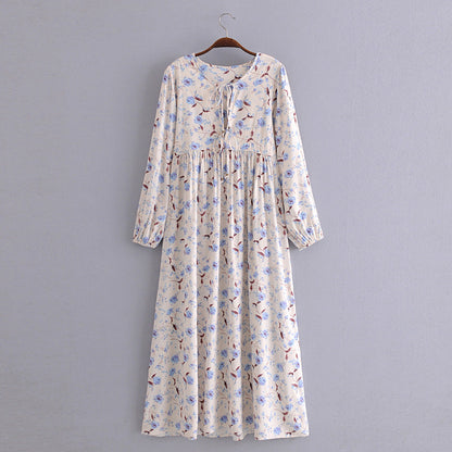 Maxi Dress Elegant Floral Dress Women Spring Autumn by Ragazza