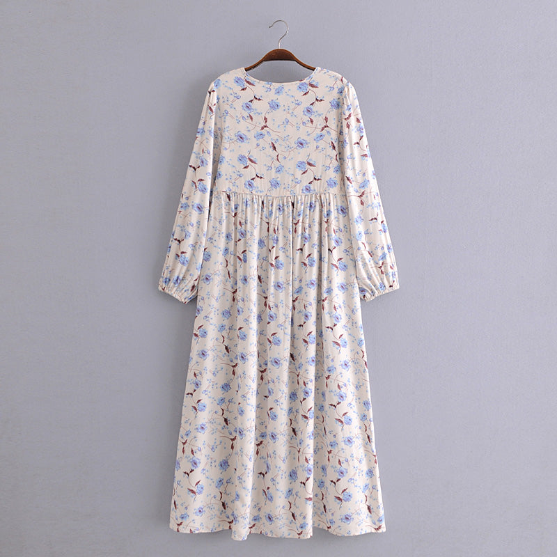 Maxi Dress Elegant Floral Dress Women Spring Autumn by Ragazza