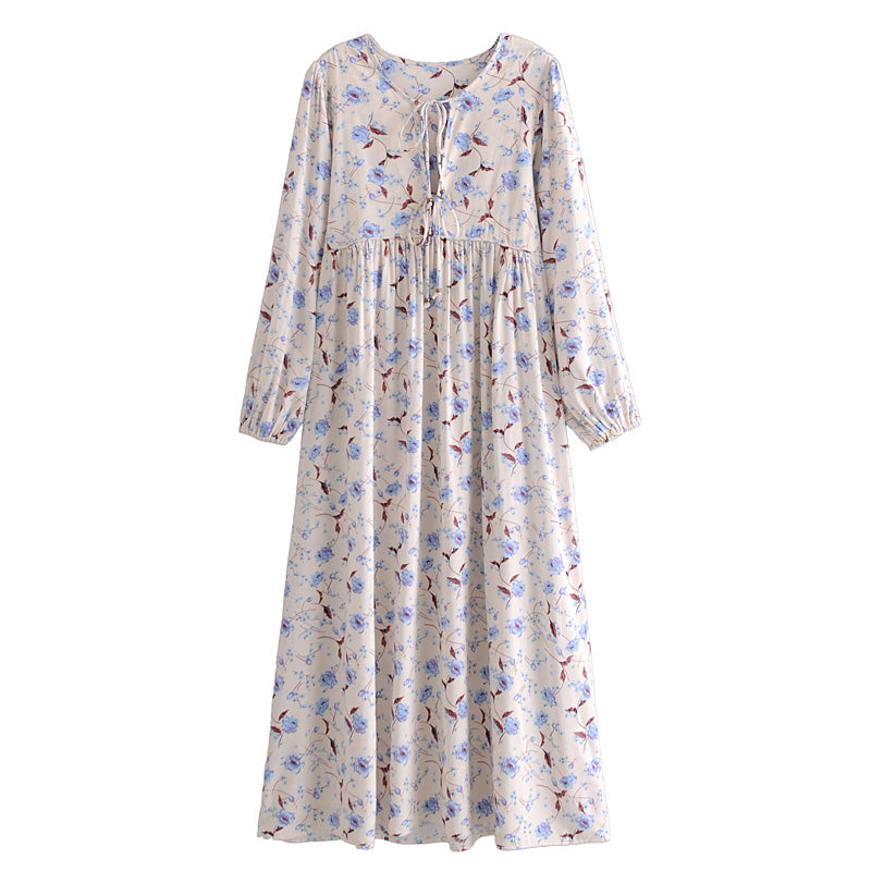 Maxi Dress Elegant Floral Dress Women Spring Autumn by Ragazza