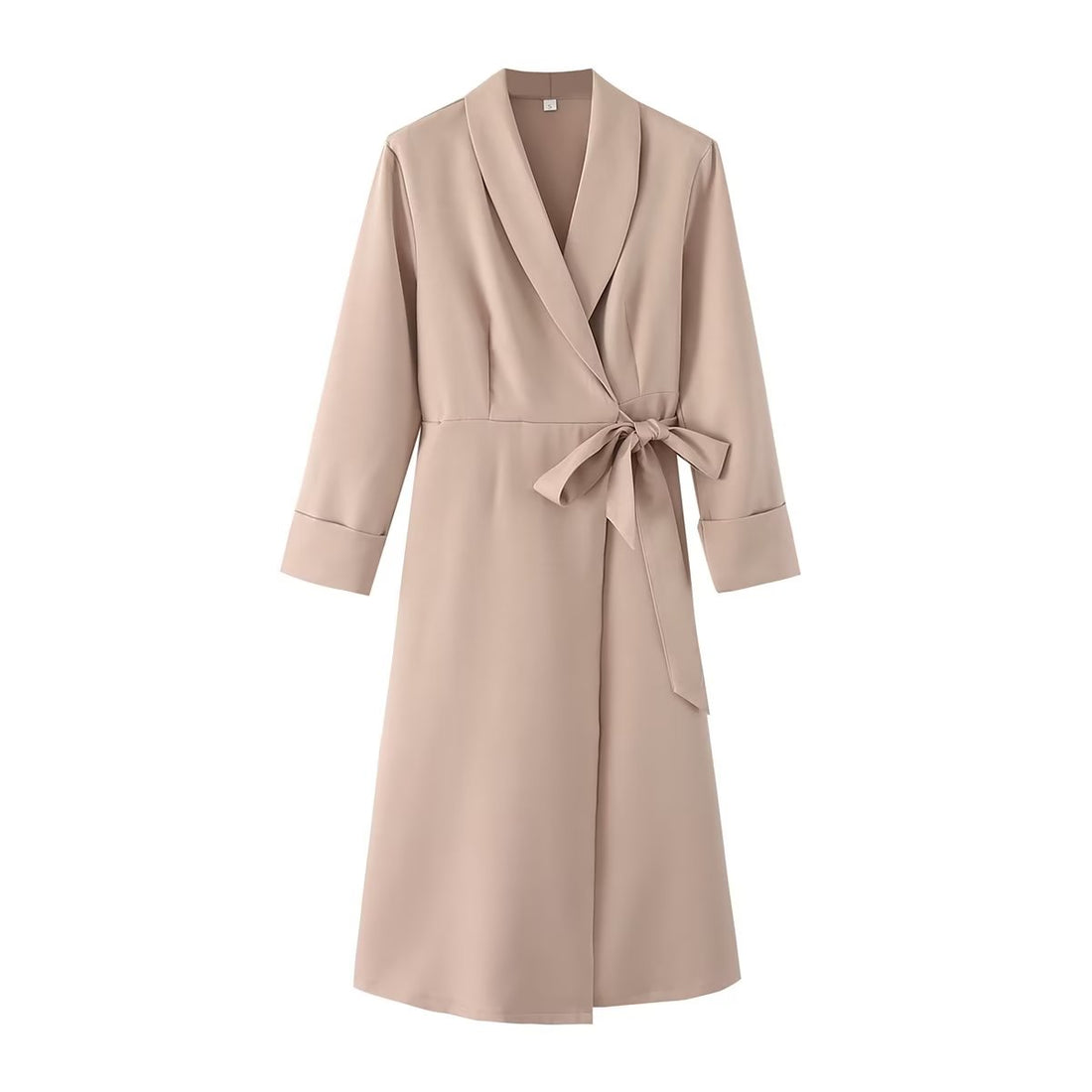 Spring Women Clothing Solid Color Collar Long Sleeve Dress by Ragazza