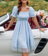 Women Black Loose Office Polka Midi Dress High Waist Dress  DestGlow