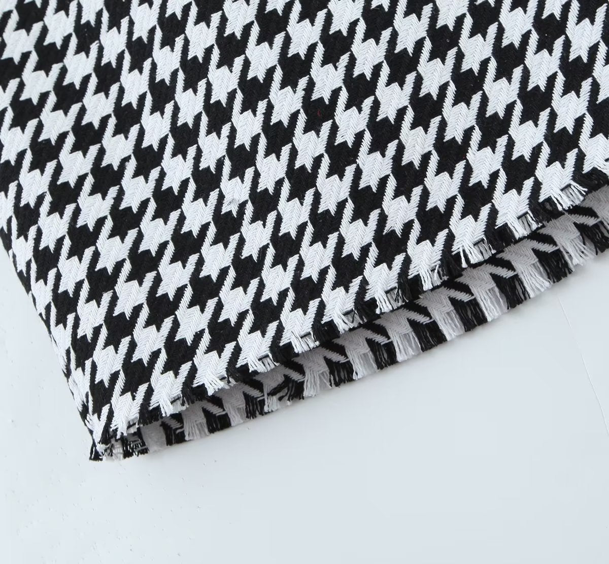 Fall Women Clothing Houndstooth Knitted All Matching V neck Strap Dress by Ragazza