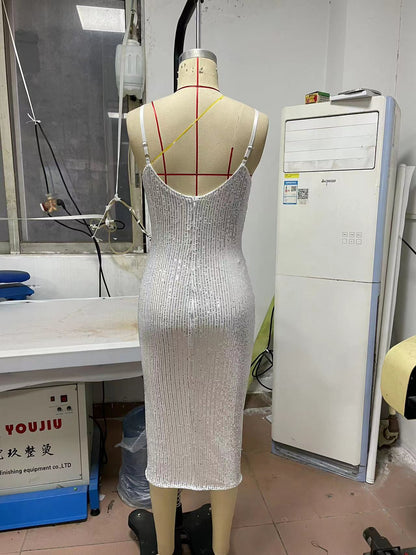 Spring Summer Women Clothing Sexy Camisole Gown Slim Hip Wrapped Mid Length Crisscross by Ragazza