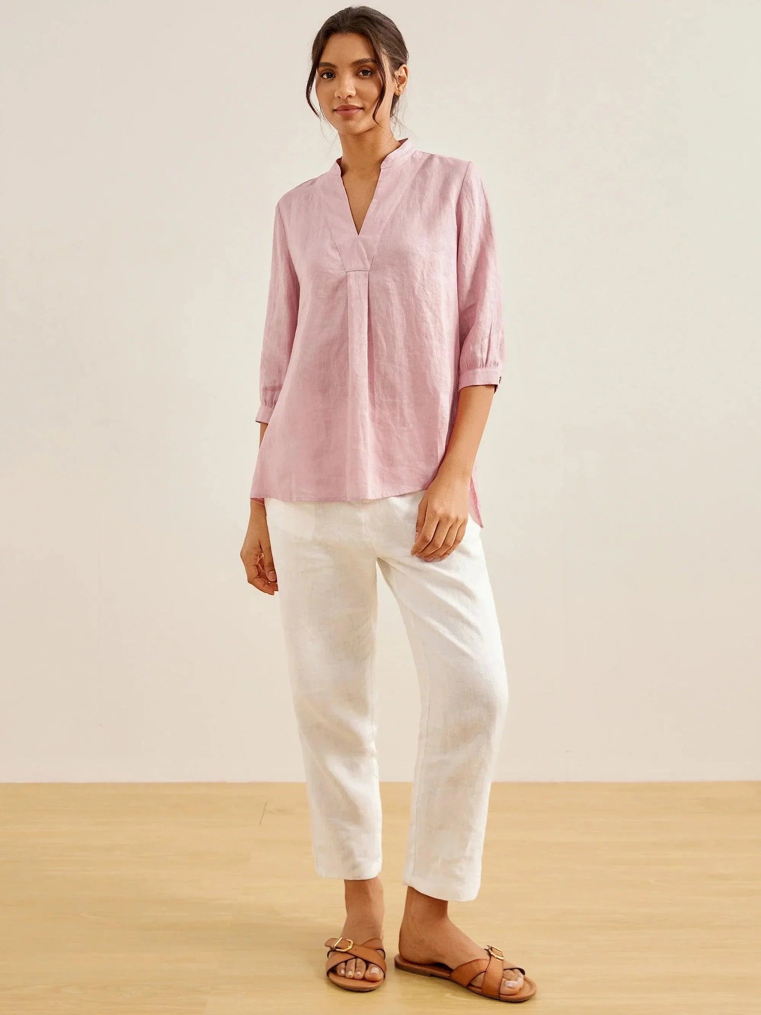 100% Linen Dress Shirt JOANNA  DestGlow